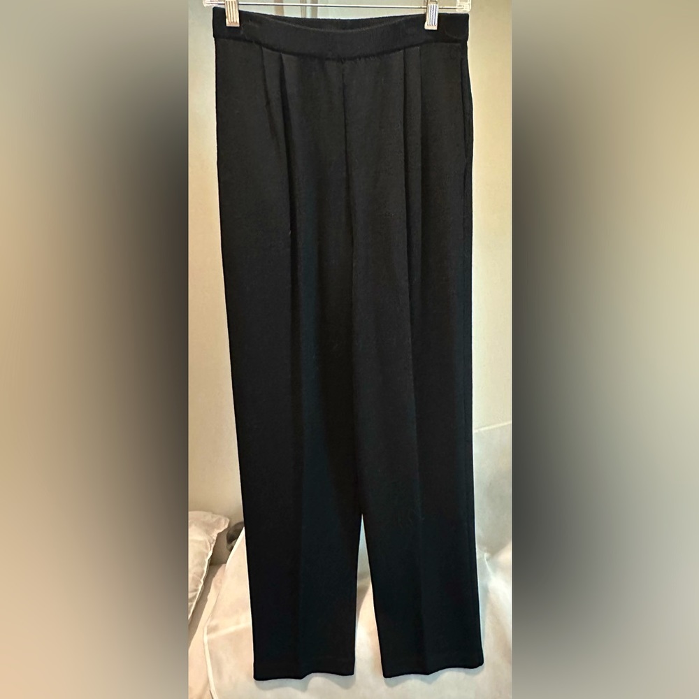 St. John Collection by Marie Gray Black Knit Wide Leg